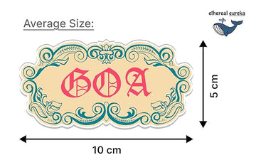 Vintage Goa Tile Fridge Magnet – Retro Coastal India Souvenir