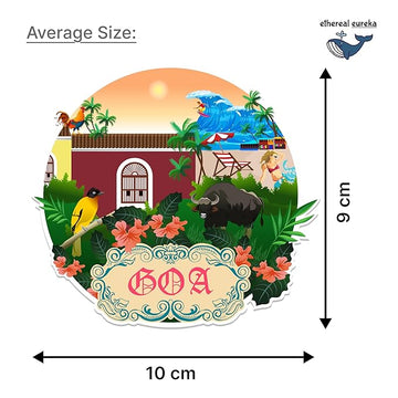 Goa Fridge Magnet – Colourful Coastal India Souvenir