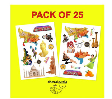 Uttar Pradesh India Educational Stickers