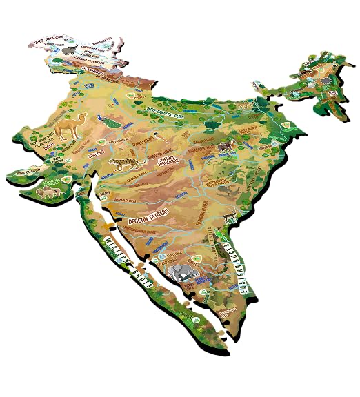 India Geography Puzzle for Kids – 91-Piece Jigsaw with Fun Learning Quest