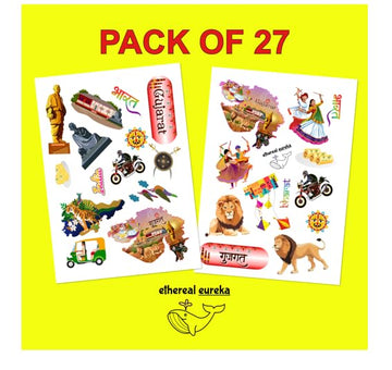 Gujarat India Educational Stickers
