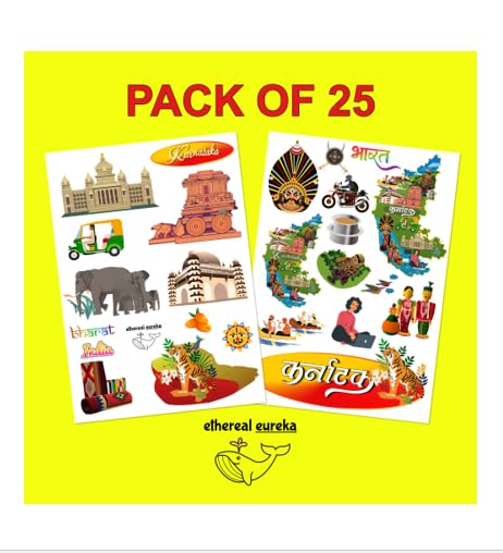 Karnataka India Educational Stickers
