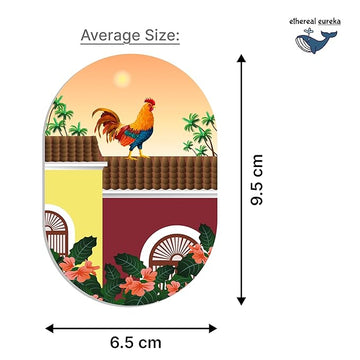 Indian Village Life Fridge Magnet – Cultural Rural India Souvenir
