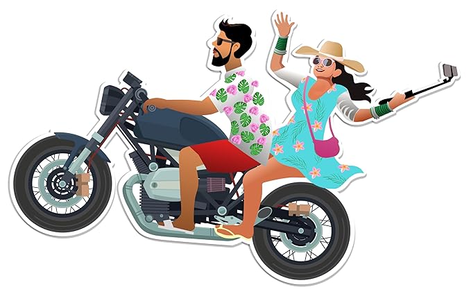 Couple Bike Trip Magnet – Love & Adventure