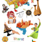 Uttar Pradesh India Educational Stickers