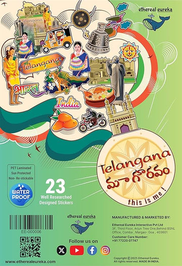 Telangana India Educational Stickers