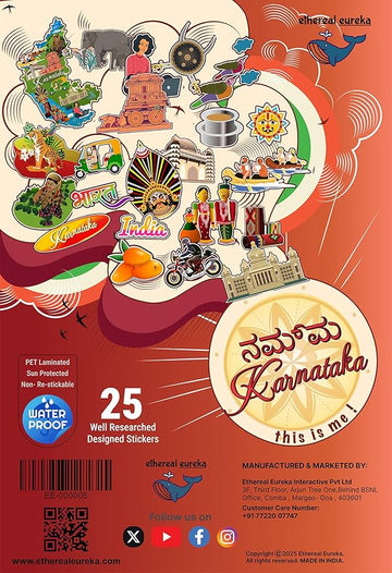 Karnataka India Educational Stickers