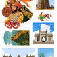 Maharashtra India Educational Stickers
