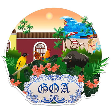Goa Fridge Magnet – Colourful Coastal India Souvenir