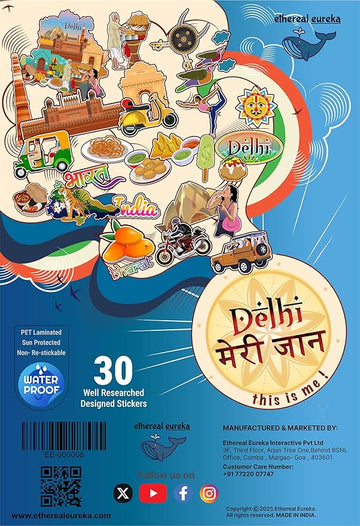 Delhi India Educational Stickers