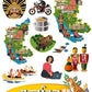 Karnataka India Educational Stickers